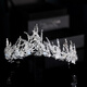 Fat Donglai's same style crown tiara for adult bride, main wedding dress, headband, tiara for goddess 18-year-old princess, performance hair, silver 6 TS-0017-E