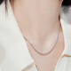 Lukfook Jewelry Cheng Yi's same style platinum necklace sparkling car bead platinum 950 plain chain priced at about 10.29 grams