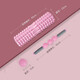 Hanoufei foam roller three-piece set mace massage rod rolling back artifact yoga column muscle relaxation ball roller 45cm-pink single [crescent foam roller]