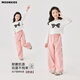 Ove Girls 'Pants Spring and Automn Style's Children's Fashionn's Bow Wide-Leg Pantalons Big Children's Casual Spring Clothes Girls Girls Straight-Leg Pantal