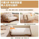 Spurlot foldable sofa sofa bed dual-purpose cream single small apartment balcony living room multi-function telescopic double cloud off-white 68CM deer velvet leather sponge