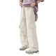 
Yoyo one (Yoyo one) Girls' labor pants Spring and autumn cool style Children's spring pants 2025 new style big children's mountain wide-leg sports pants 15265 apricot color + 15259 gray 170 170cm