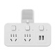 Tianshili Multifunctional USB Wireless Plug and Socket Converter One to Multi-purpose Power Strip Conversion Plug One to Four with Switch + 2 USB Sockets