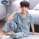 
Disney children's pajamas boys summer short-sleeved trousers thin cotton boys medium-sized children's spring and autumn half-sleeved home clothing set 15242 165 S code [145-155/75Jin [Jin equals about 0.5 kg]]