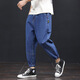 
Play speed WNSULL large size jeans men's loose jeans plus fat plus large men's fashion summer style men's pants nine-point foot-retracting dad pants 9906 trousers 33
