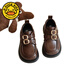 G.duck Girls' Small Leather Shoes Spring and Autumn Black Children's Performance Shoes Soft Sole British Style Student Princess Loafers for Middle and Large Children 929 Brown 34 Inner Length 20.8cm