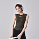 LULULMCCTN Sports Vest Women's Shockproof Running All-in-One Pilates Professional Training Sleeveless Sports Top Brown L