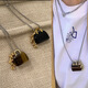 PKFC Korean Blogger gleicher Stil Tiger-Eye Stone Obsidian Bag Traube Bündel Halskette Design Vielseitige Pullover Kette Frauen Tasche Tiger-Eye Stone Traube Halskette Z-3856