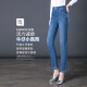 Pier Cardin Straight Jeans für Frauen hellblau Sommer 2025 Neue elastische Hohe Taille Mutterhose Freizeit mittlere Hosen im mittleren Alter 7029 Blau Q 28 /L95-105Jin [Jin ist 0,5 kg]