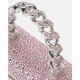 Versace Crystal Mini Bag Crystal Clear Magnetic Flip Adjustable Shoulder Strap Multi-purpose Hand-Hand Crossbody Dual-Use Nude Color Unicode