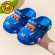 G.duck2025 children's slippers cartoon light car boys and girls non-slip soft bottom indoor children's slippers toe clogs blue size 24 25 (inner length 16cm)