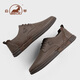 Ram leather shoes for men, genuine leather spring and summer formal business men's shoes, British style trendy men's casual shoes, khaki 40
