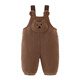 Mini Bala overalls, new winter double-sided velvet pants for boys and girls, warm styling trousers, dark coffee 50941 90