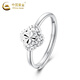 China Gold (CHINA GOLD) Four-leaf clover ring for women new pt950 platinum ring ring Valentine's Day birthday gift for girlfriend and wife Four-leaf clover platinum ring about 2.7g