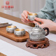 Emperador Tang Yun de Han Hdtyun Silver Pot de plata hecha a mano Silver Silver 999 Tetera en el hogar Sala de té Room Kung Fu Tapot Té Juego de té Utensilios de té UNA POTA Cuatro tazas Una taza común de 695G + Certificado