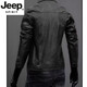 JEEP SPIRIT2025春秋新款男士皮衣外套帅气修身短款翻领PU机车韩版轻便皮夹克 棕色外套 (建议125-145斤) XL