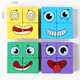 Nuevo estilo de nueva batalla de madera de cuatro personas para el cambio de la cara de los niños Expresión de Cube de Rubik Educación temprana Educación Padre-Hiñón Juguetes de madera Batalla de cuatro personas For Face