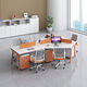 Shanghuashi workstation desk workbench modern simple industrial style staff table multi-person office special-shaped desk three-person