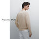 Massimo Dutti折扣升级2025男装休闲慵懒风圆领针织衫毛衣长袖00973376 米白色 M