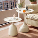 New appearance and side tables with movable small round tables for home coffee tables simple bedside storage tables internet celebrity small tables and bedside tables [high style] cream white