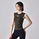 LULULMCCTN Sports Vest Women's Shockproof Running All-in-One Pilates Professional Training Sleeveless Sports Top Brown L