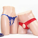 
Mie Lanat couple underwear men's sexy double lingerie female sexy lace thong couple flirting and speaking without taking off large size red + black one size