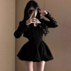 
Miao Yijia puffy skirt dress for women's skirt for winter sexy black dress slim pure and horny princess skirt short skirt black French Hepburn style cute puffy skirt one size [recommended 120 Jin [Jin equals 0.5 kg]]