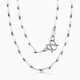 Pt.Charm Platinum Necklace pt950 Platinum Clavicle Chain Platinum Necklace Women's Melon Seed Chain Gift Versatile Plain Chain for Your Girlfriend If it is not in stock, it can be customized. Take 6g as an example