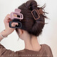 Likashi simple and high-end summer new square hairpin back of the head shark clip feminine hairpin headband bangs clip square small clip - black