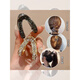 Hunan Prinzessin High Ponytail V-förmige Klammer-Reparatur-Artefakt-Kopf-Fleischbällchen-Haarclip-Strass-Klemme Kopfschmuck Frauen (schwarz + gold) V-förmiger Full Diamond Grab Clip [2 Packs