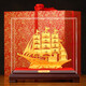 Jishanyuan es una vela suave, adornos de botes de oro de terciopelo, artesanías, artesanías, decoración de gabinete de entrada de la sala de estar, regalos de apertura y en movimiento H1098 es una vela suave