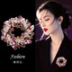 Best selling in the Swiss jewelry industry, high-end exquisite Bauhinia flower, high-end women's brooch, temperament, luxurious corsage, anti-exposure, suit jacket decoration, green