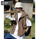 JEEP SPIRIT吉普日系潮流速干马甲男款夏季工装背心宽松连帽叠穿无袖外套 黑色 L