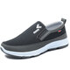 Qiyuemang Old Beijing Men's Casual Canvas Shoes 2025 New Elderly Sports Single Shoes Elderly Soft Sole Travel Shoes Men's D826 Black 38