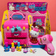 Ein-Wort rosa Kaninchen rosa Kaninchenkinder Kinderhaus Spiel Spielzeug Maskenbox Set Girl Simulierte Schmuckschachtel 2 Kinder 3 Prinzessin Geschenk 37001 Pink Rabbit Make-up Box Set