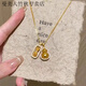 MANMEIREN Nr. 6627 Fuß Silber 990 Elektrik Gold Vajra Hebezeug Halskette Licht Luxus Neues Design Colarbone Kette Fuß Silber Silber