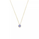 Lie Rui Japanese natural tanzanite 18K gold plated necklace light luxury amethyst agete Akado pendant