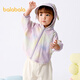 Balabala Summer Baby 2025 New Children's Sun Protection Clothing for Boys and Girls Hooded Loose Cute Breathable Children's Clothing Girls Jacket Red Tone 00366 120