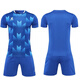 Kelme Fußballanzug Herren- und Frauenwettbewerbstraining Kurzärmeler-Trikots für Erwachsene, die schnell trockene Drucksportuniformen 003 Blau anpassen.