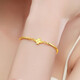 Laohuang Xiangyang’s mother recommends the new gold bracelet for women 999 pure gold four-leaf clover jewelry, simple, fashionable and versatile 24K
