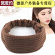 Ayub forehead wiping, forehead wiping for women to keep warm in winter, forehead scarf to cover white hair, confinement headband, postpartum protection, knitted style - brown