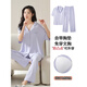 Langsha pyjama d'été pour couple avec pantalon rembourré à manches courtes en modal pour hommes et femmes vêtements de maison amples et fins N12109 Femme # M