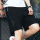 Emporio Armani Sportshorts Herren dünne schnell trocknende Eis Seidenhose Loose Casual 5-Punkte-Hose Sommer Amn11-9906 Schwarz und Grün 2xl 140-153jin [Jin entspricht 0,5 kg]