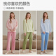 Fenteng Spring and Autumn Couples New Long-sleeved Pajamas Pure Cotton Pullover Women's Round Neck Large Size Men's Youth Cotton Home Clothing Set