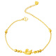Canxian's new 18K gold gourd anklet for women to bring wealth and good fortune, money transfer beads, swan anklet for girlfriend, good fortune and good fortune anklet