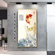 Carpe sautant sur la porte dragon peinture suspendue sautant sur la porte du dragon entrée en entrée verticale décorative koi autocollants poisson étudiant affiche inspirante yl691 version verticale 60 * 120 cm de papier photo + cadre en bois doré peinture suspendue