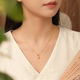 Junbu Jewelry 18k gold pendant women's pearl inlaid zodiac snake zodiac year color gold necklace pendant default silver chain