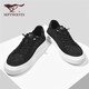 Seven Wolf men's shoes fashion printed board shoes men's spring breathable casual canvas shoes W8143760500 black 41