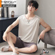 Modal men's pajamas summer sleeveless vest shorts thin cool ice silk casual home clothing set Sn9214 ​​L men-