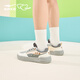 Hongxing Erke Battery Panda 4Lite Board Schuhe Herrenschuhe 2025 Sommer neuer dicker Solid-Lösungsverkehrsverkehrsschuhe Herrenzyklische Grau/Mikrokristall Weiß/Stahlgrau 41 41